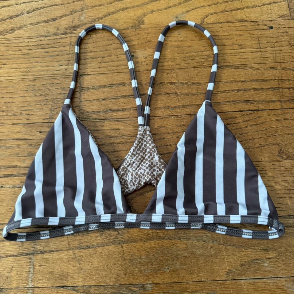 Acacia Stripe Bikini Top Small